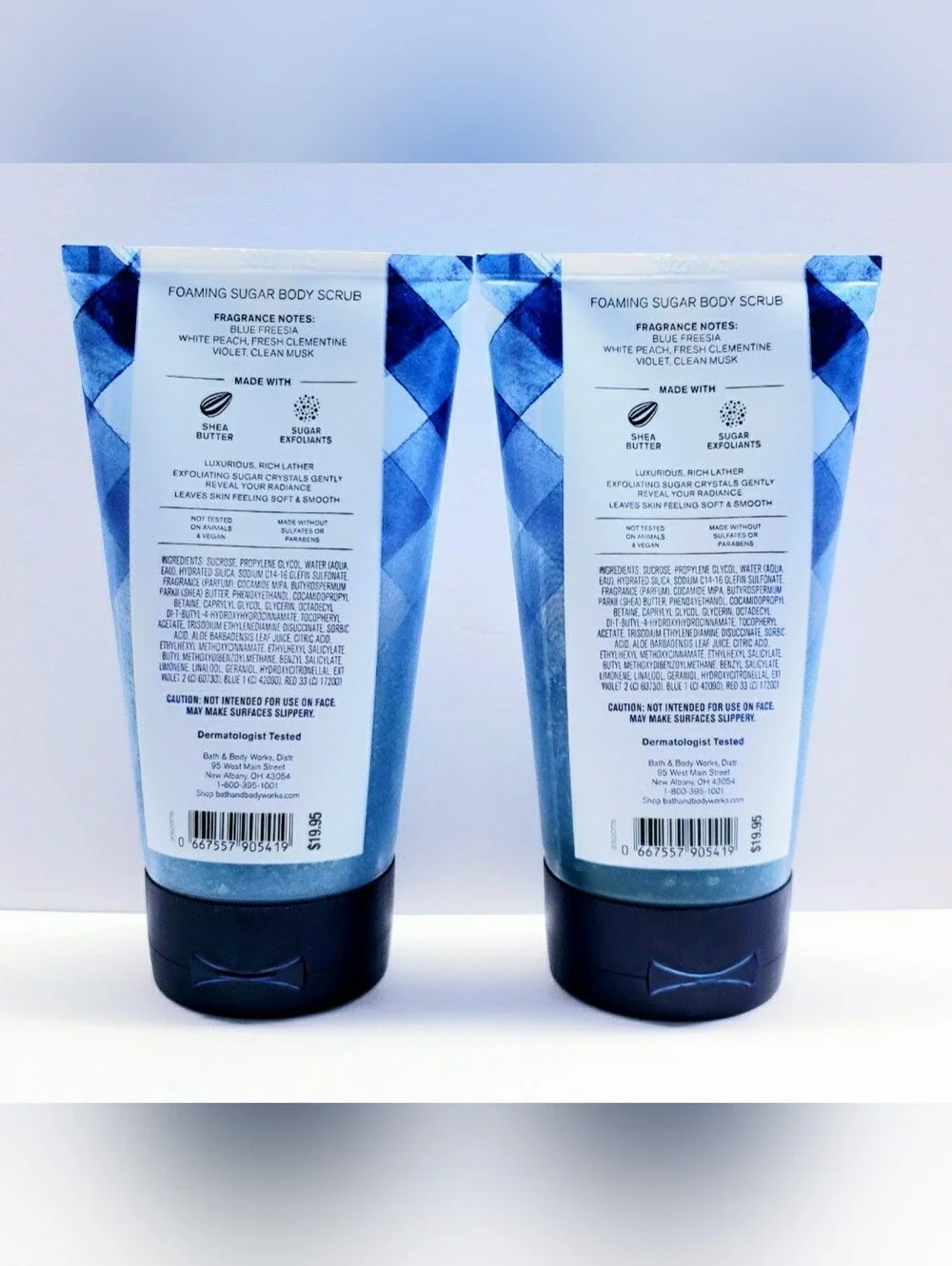 Bath & Body Works GINGHAM Foaming Sugar Body Scrub, 8 oz/226 g (2 pcs)